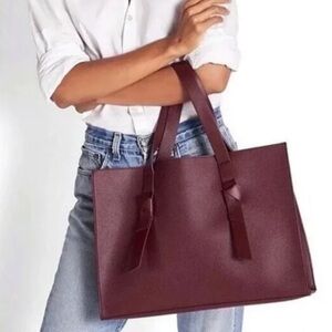 Rachel Zoe Collection Bordeaux burgundy vegan Leather tote
